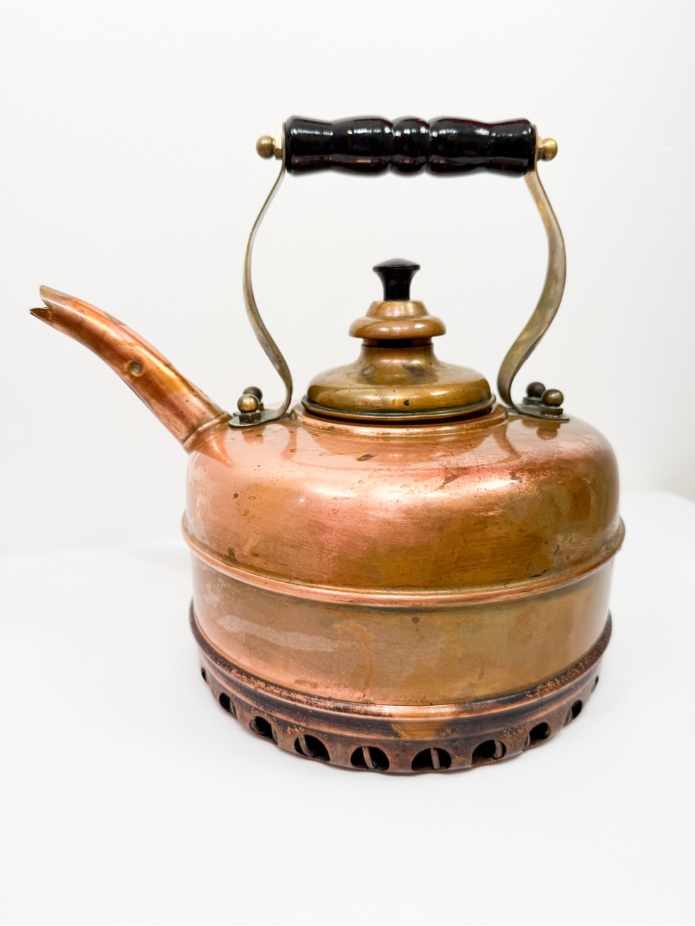 Vintage Simplex Patent Solid Copper Tea Kettle Made in England